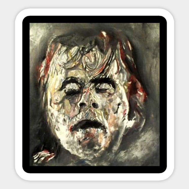 exorcist Sticker by Mike Nesloney Art